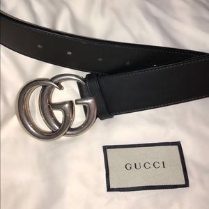 Gucci leather GG belt
